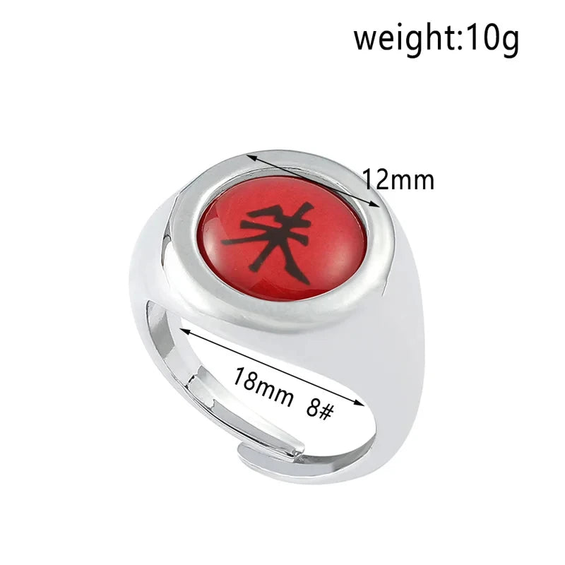 Anime Cosplay Ring Set Akatsuki Itachi Ring for Women Men Metal Finger Jewelry Accessories Cool Best Friend Child Gift